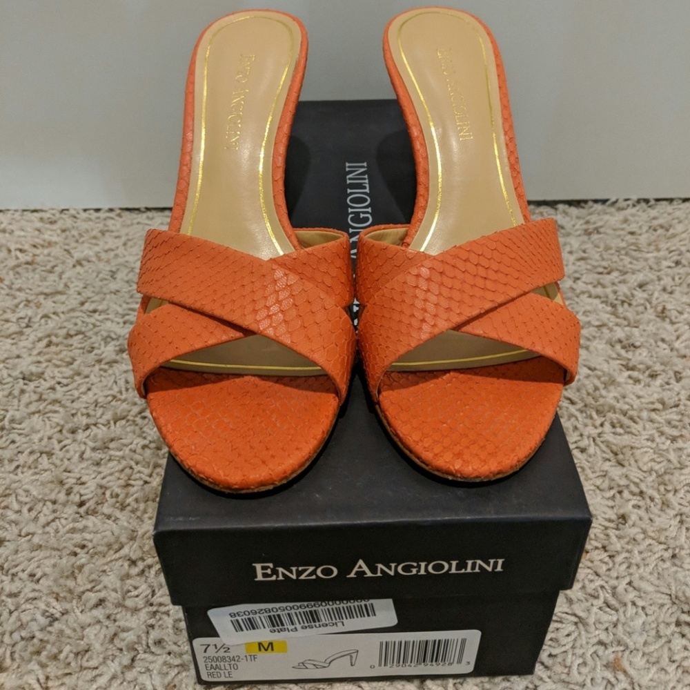 Enzo Angiolini Leather Heels Size 7.5